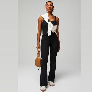 Fabletics Oasis Rib HW Crossover Kick Flare Leggings